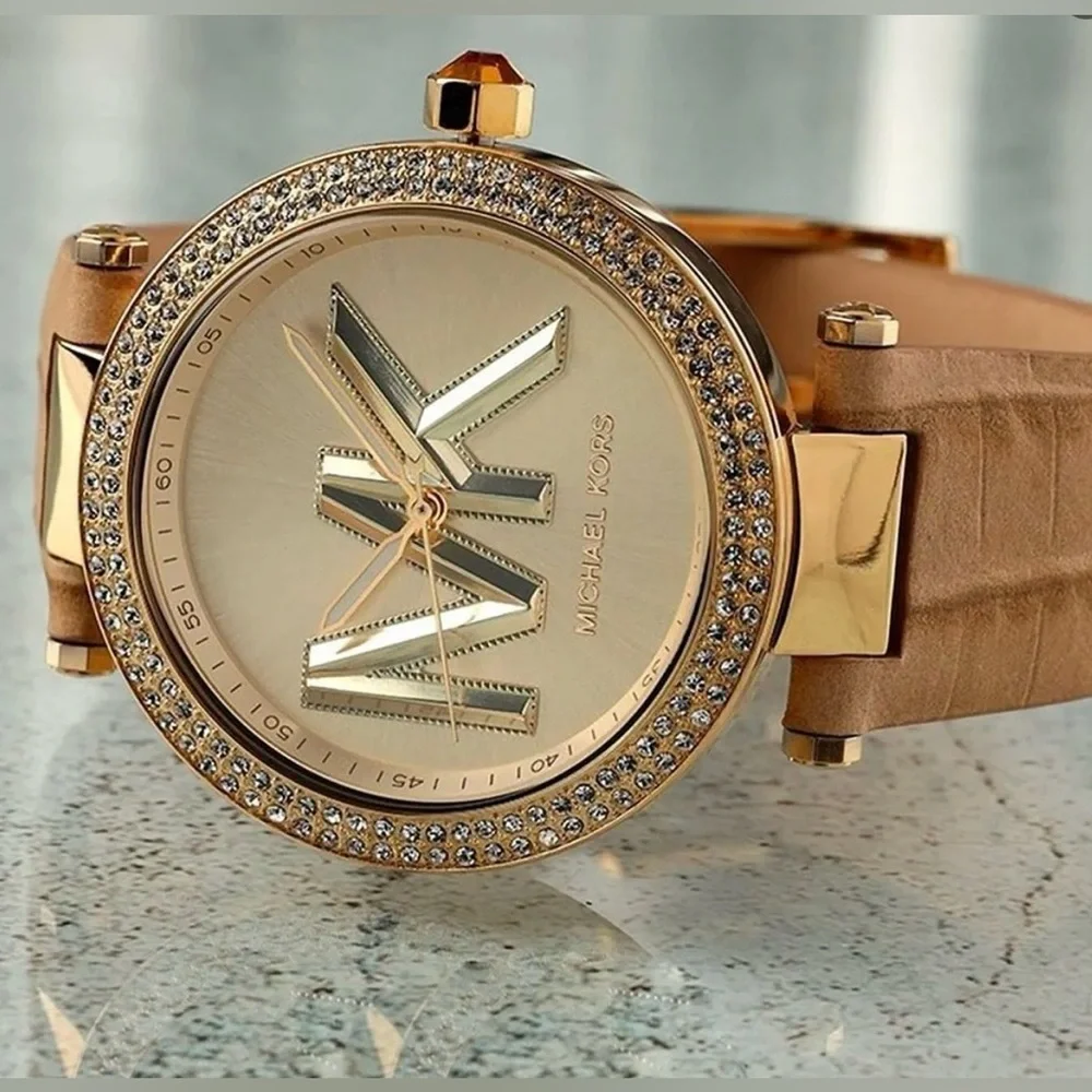 Michael Kors Gold Dial with Tan Strap Women's Watch
